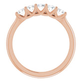 14K Rose 1/2 CTW Natural Diamond Anniversary Band